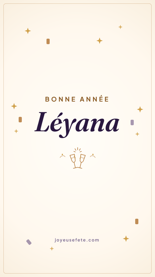 Image « Bonne année Léyana » au format story