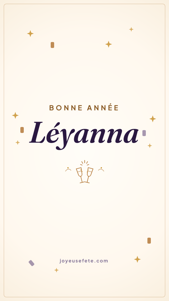Image « Bonne année Léyanna » au format story