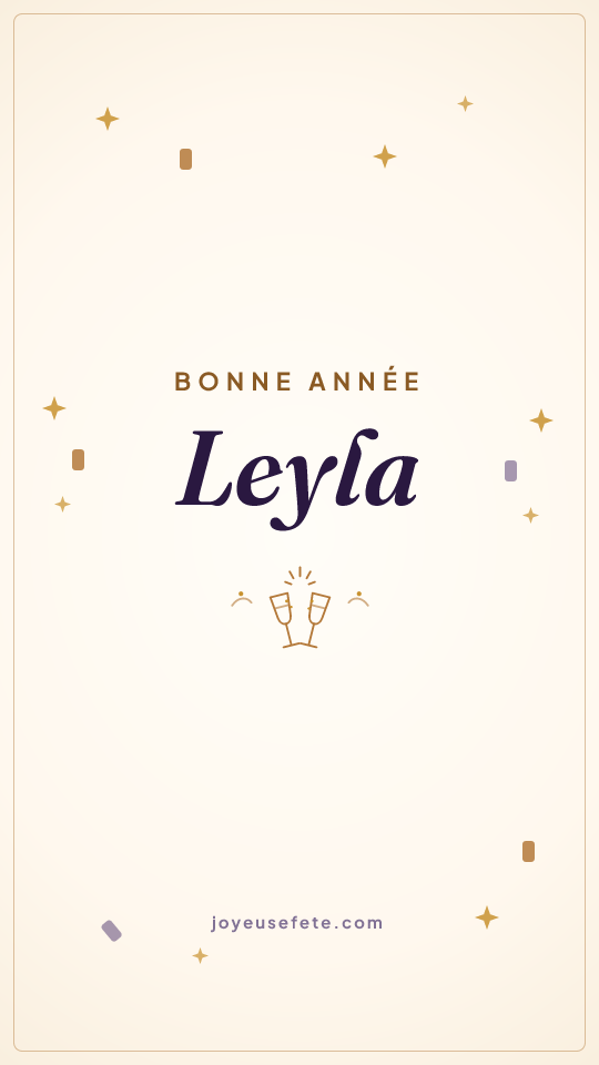 Image « Bonne année Leyla » au format story
