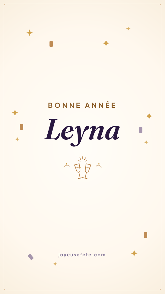 Image « Bonne année Leyna » au format story