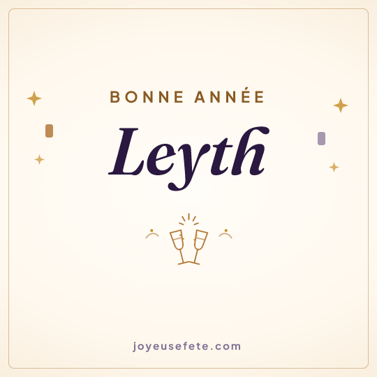 Image carrée « Bonne année Leyth » pour WhatsApp