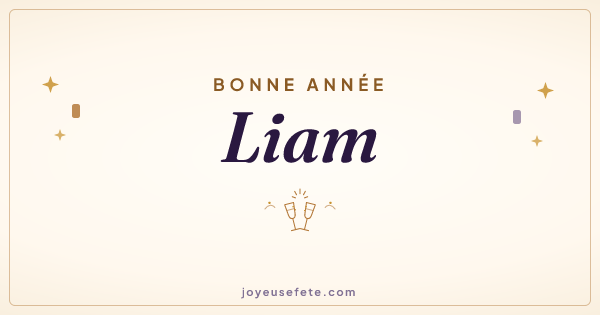 Image « Bonne année Liam » au format large