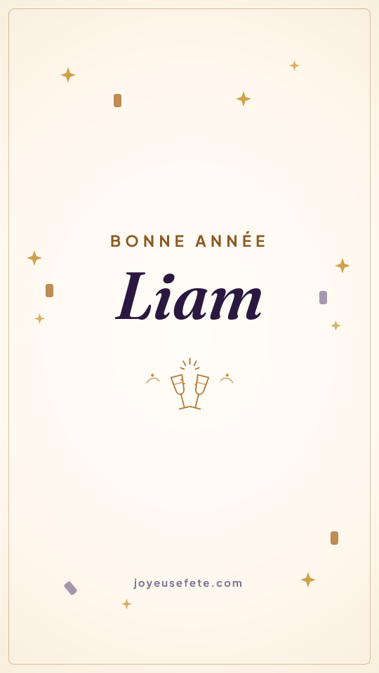 Image « Bonne année Liam » au format story