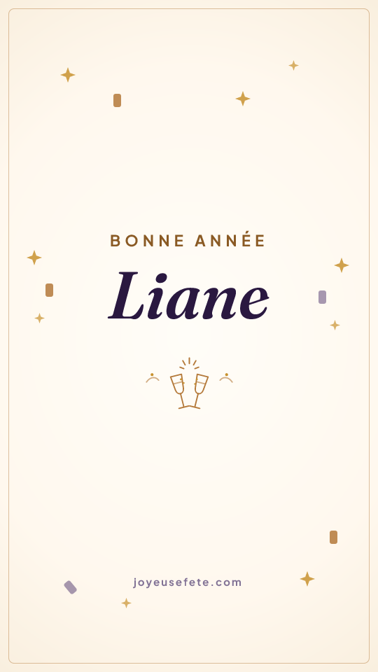 Image « Bonne année Liane » au format story