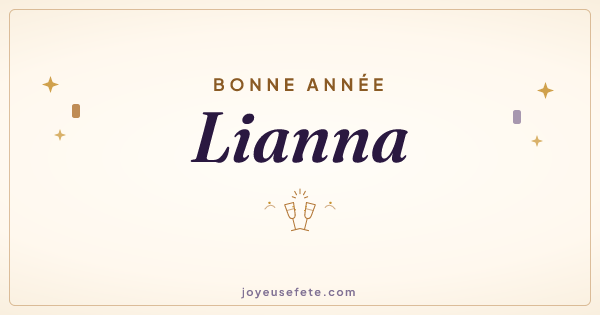 Image « Bonne année Lianna » au format large