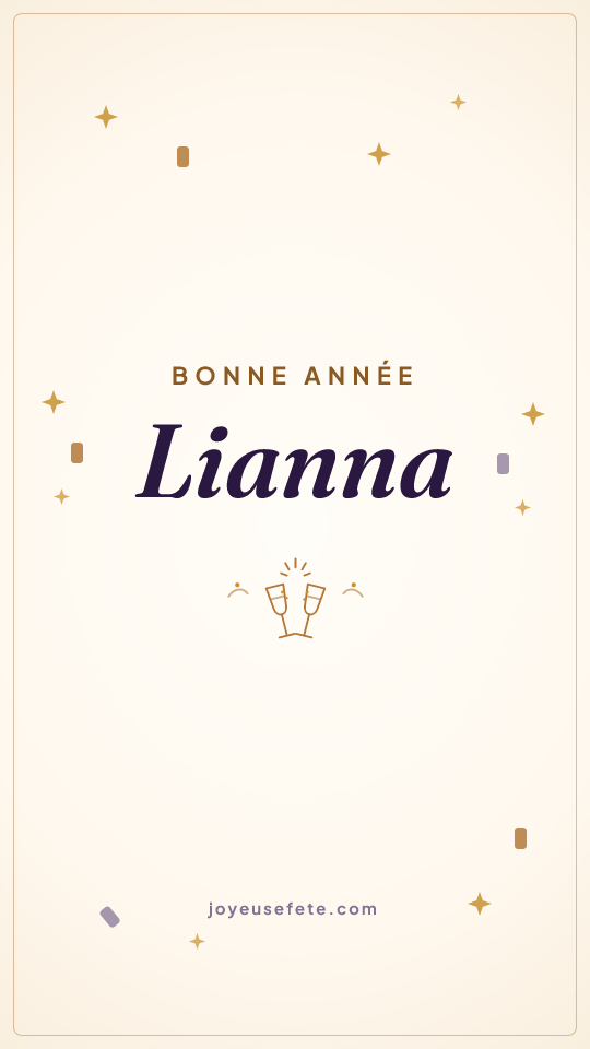 Image « Bonne année Lianna » au format story