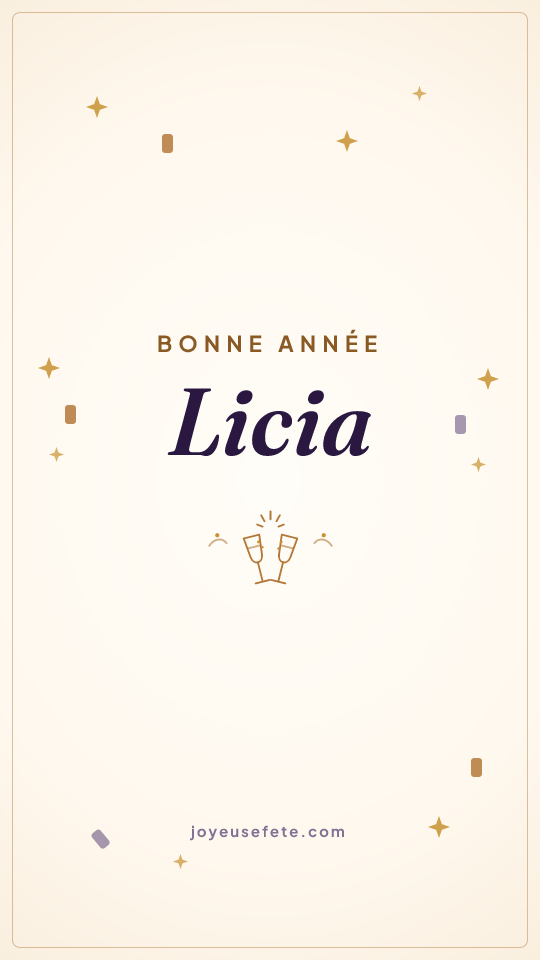 Image « Bonne année Licia » au format story