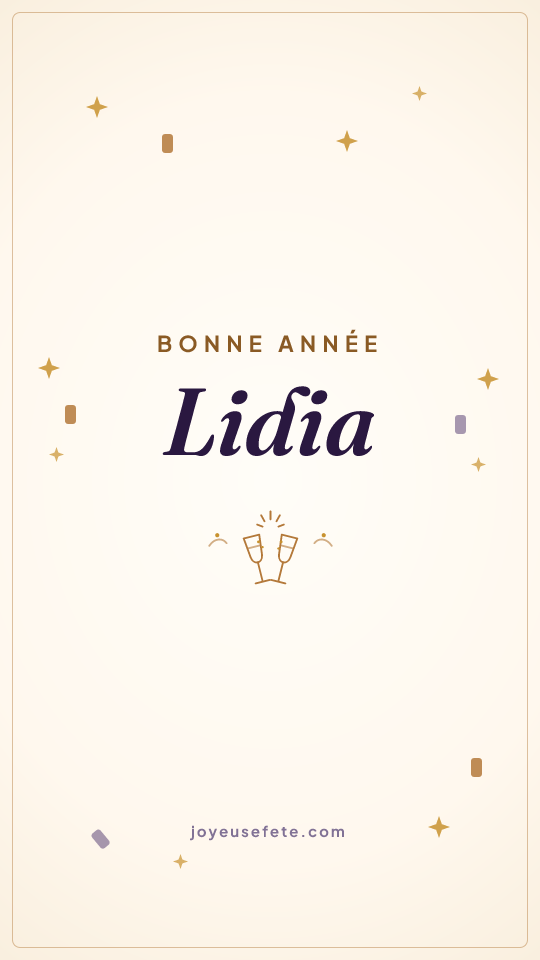 Image « Bonne année Lidia » au format story