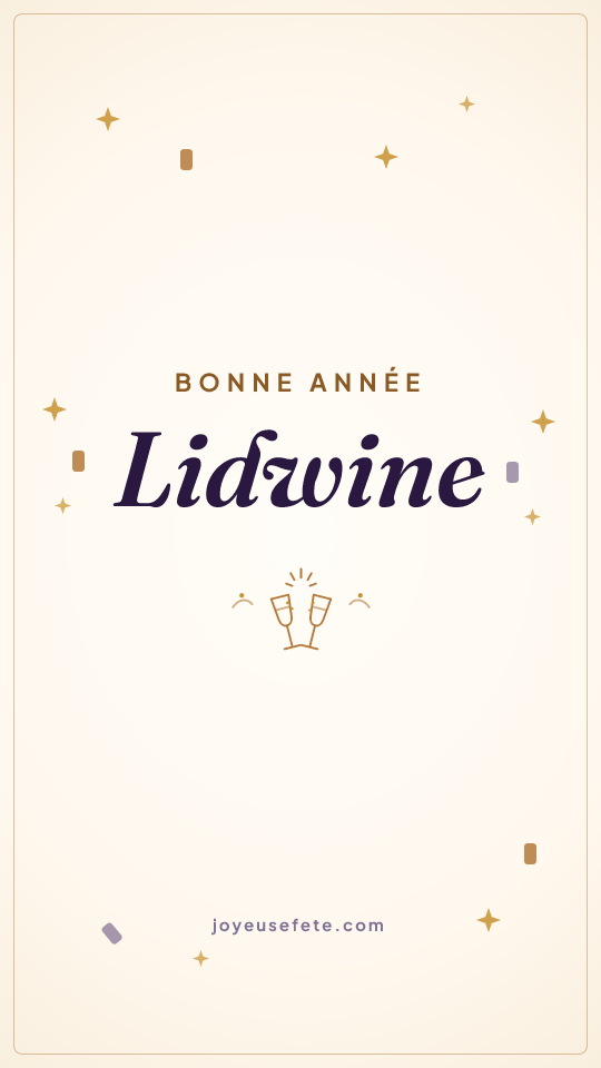 Image « Bonne année Lidwine » au format story