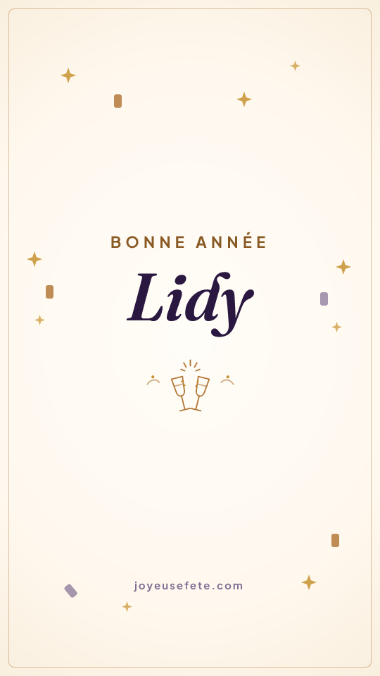 Image « Bonne année Lidy » au format story