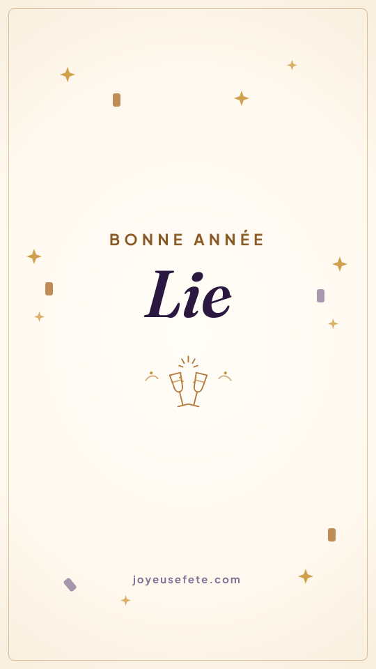 Image « Bonne année Lie » au format story