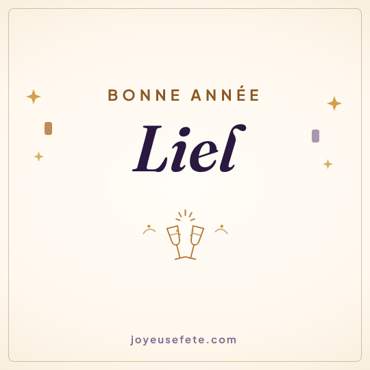 Image carrée « Bonne année Liel » pour WhatsApp
