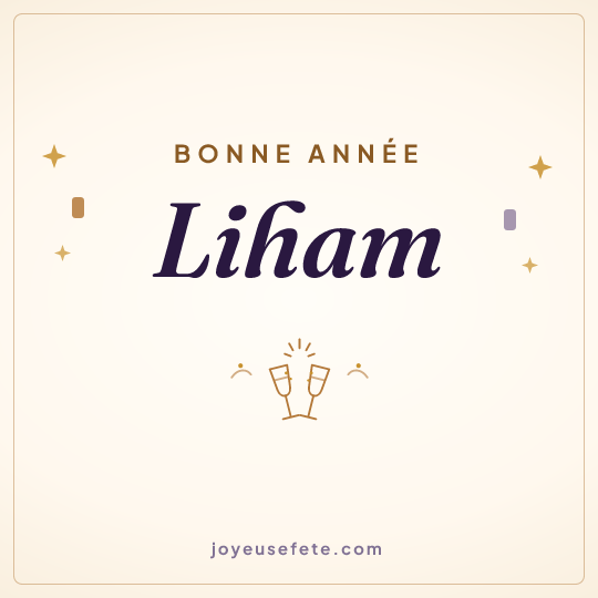 Image carrée « Bonne année Liham » pour WhatsApp