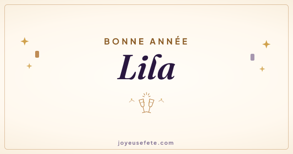 Image « Bonne année Lila » au format large