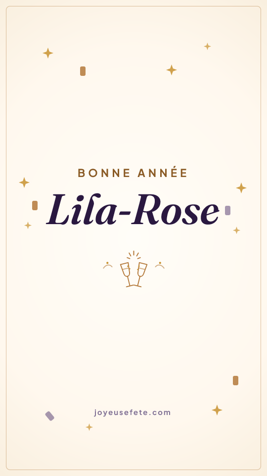 Image « Bonne année Lila-Rose » au format story
