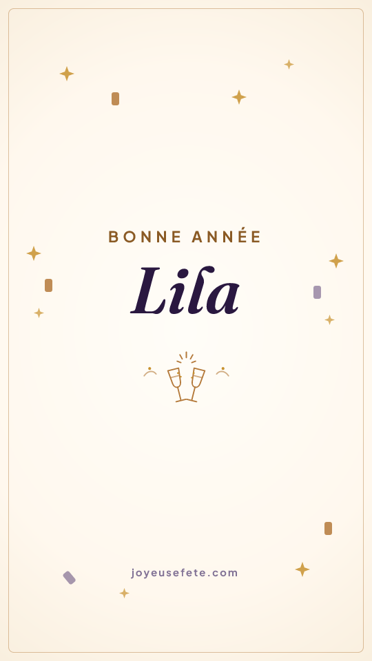 Image « Bonne année Lila » au format story
