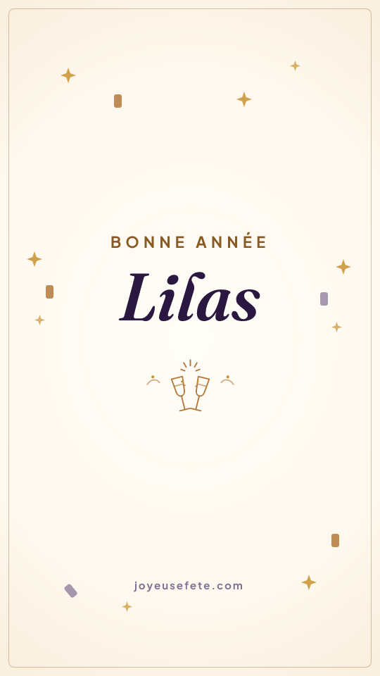 Image « Bonne année Lilas » au format story