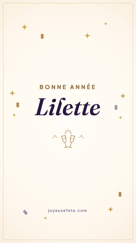 Image « Bonne année Lilette » au format story