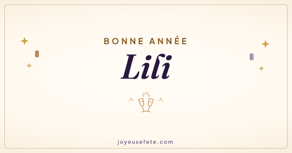 Image « Bonne année Lili » au format large