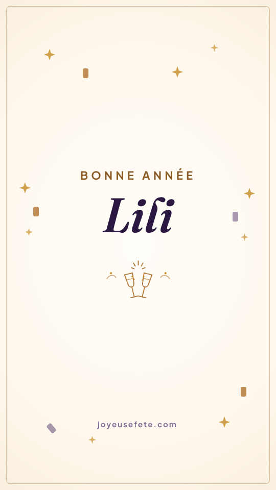 Image « Bonne année Lili » au format story