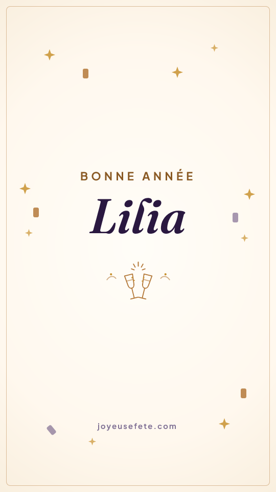 Image « Bonne année Lilia » au format story