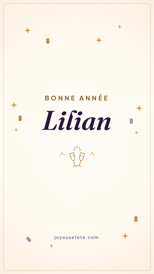 Image « Bonne année Lilian » au format story