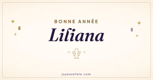 Image « Bonne année Liliana » au format large