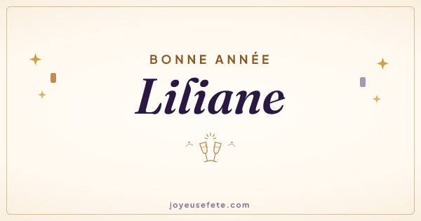 Image « Bonne année Liliane » au format large