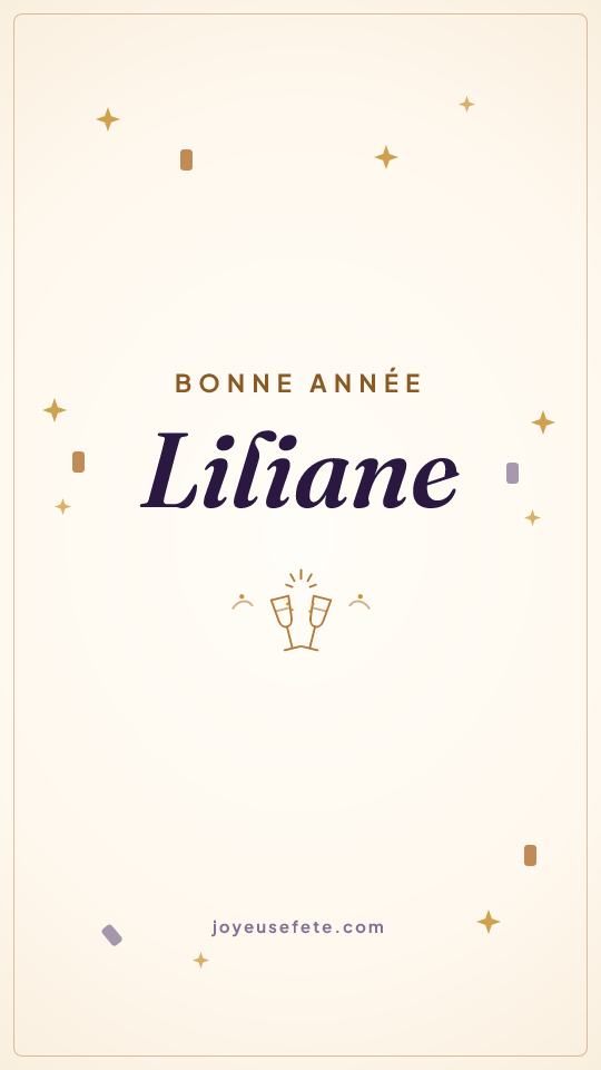 Image « Bonne année Liliane » au format story