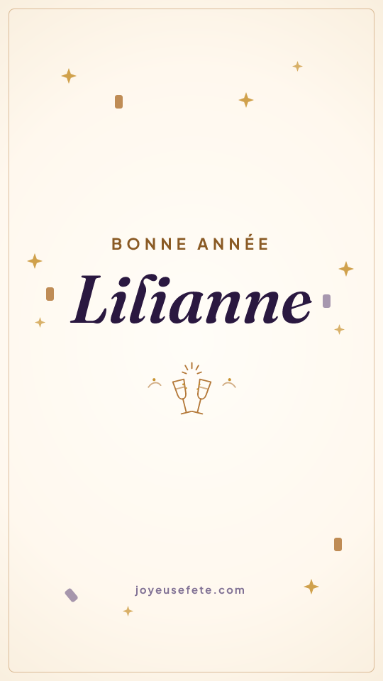 Image « Bonne année Lilianne » au format story