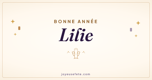 Image « Bonne année Lilie » au format large