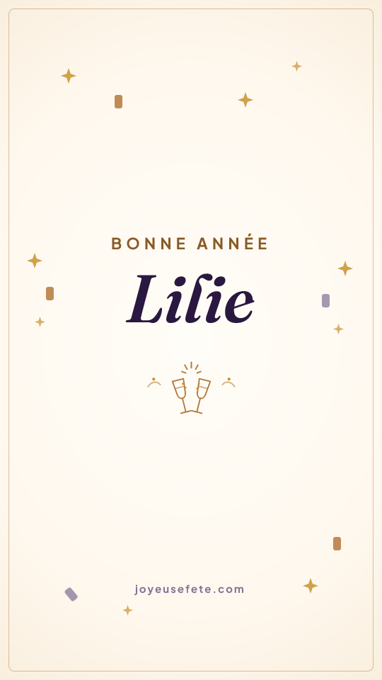 Image « Bonne année Lilie » au format story