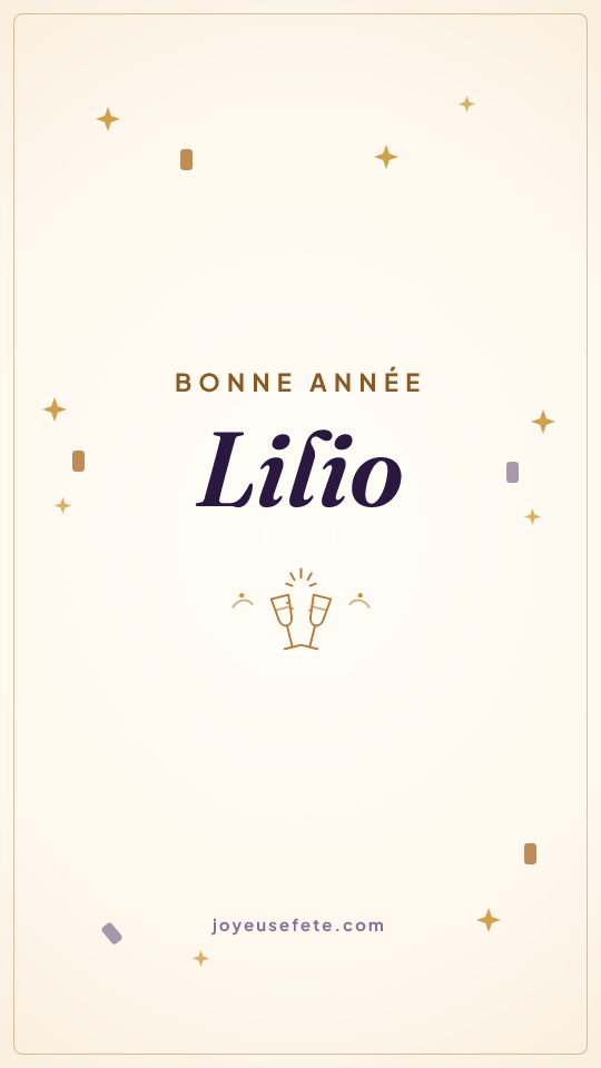 Image « Bonne année Lilio » au format story