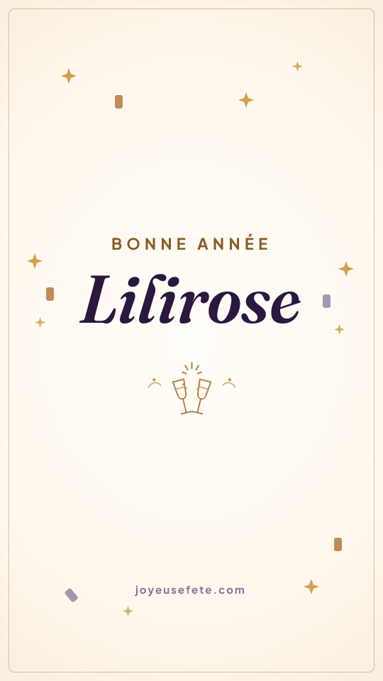 Image « Bonne année Lilirose » au format story