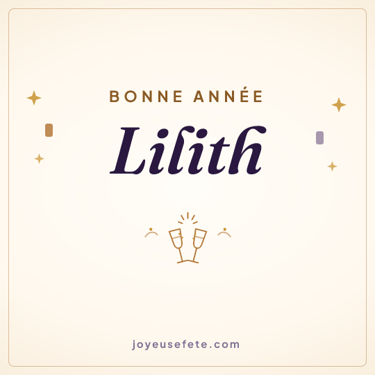 Image carrée « Bonne année Lilith » pour WhatsApp