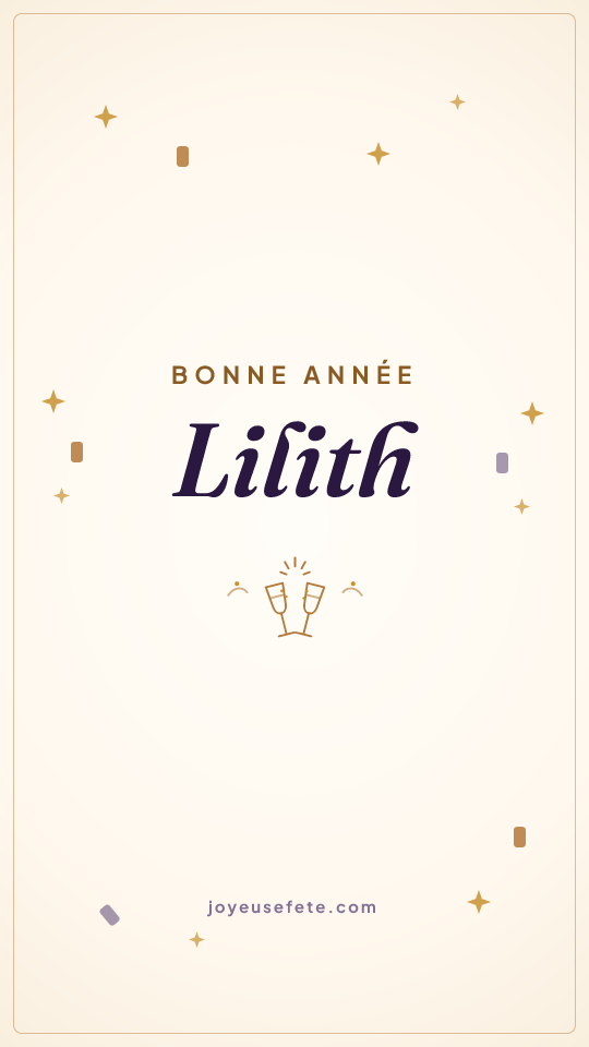 Image « Bonne année Lilith » au format story
