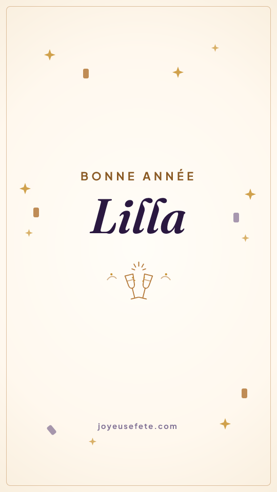 Image « Bonne année Lilla » au format story