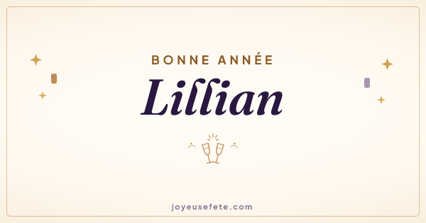 Image « Bonne année Lillian » au format large