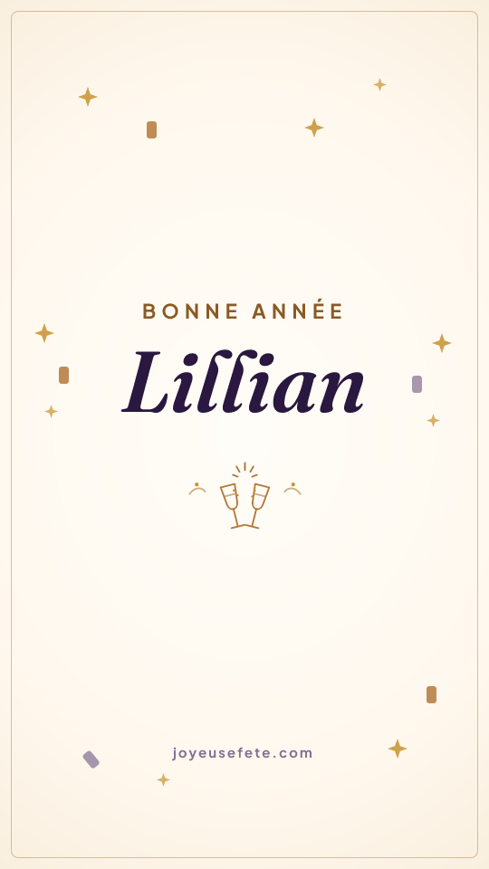 Image « Bonne année Lillian » au format story