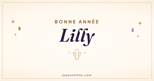Image « Bonne année Lilly » au format large