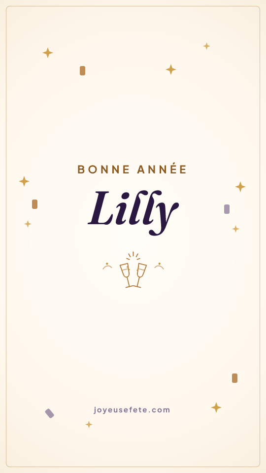 Image « Bonne année Lilly » au format story