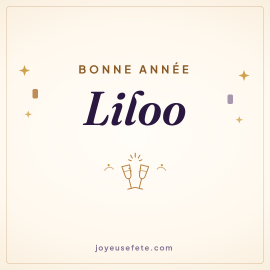 Image carrée « Bonne année Liloo » pour WhatsApp