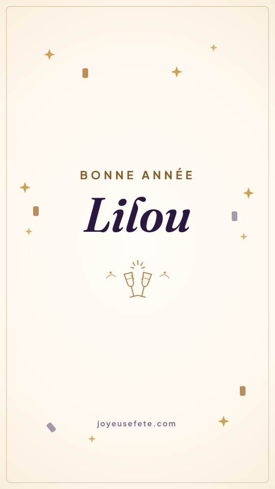 Image « Bonne année Lilou » au format story