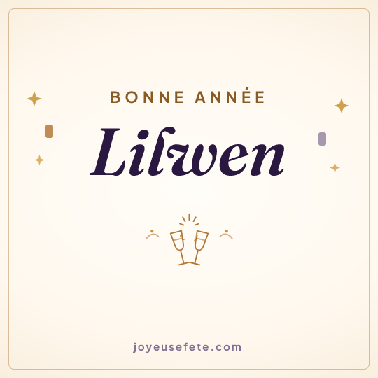 Image carrée « Bonne année Lilwen » pour WhatsApp