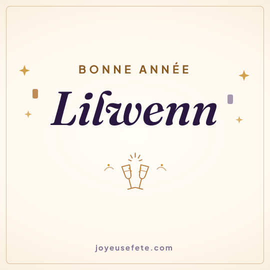Image carrée « Bonne année Lilwenn » pour WhatsApp