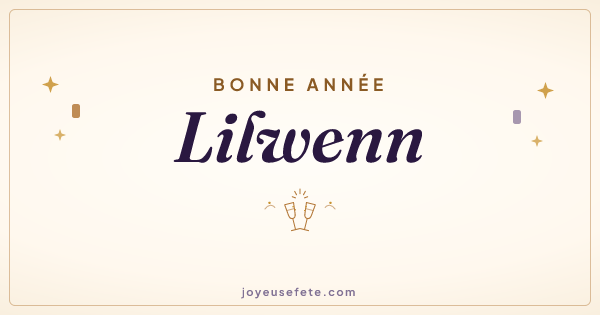 Image « Bonne année Lilwenn » au format large