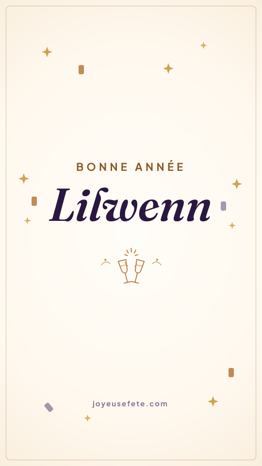 Image « Bonne année Lilwenn » au format story