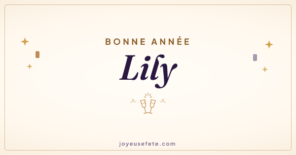 Image « Bonne année Lily » au format large