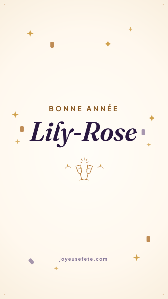 Image « Bonne année Lily-Rose » au format story