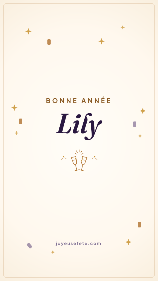 Image « Bonne année Lily » au format story